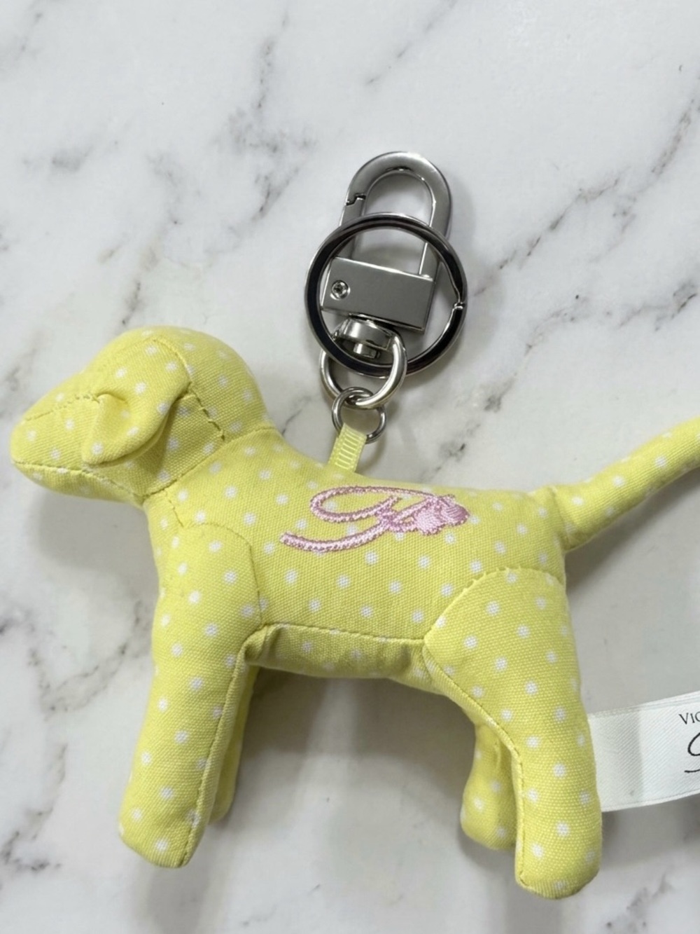 PINK Micro Dog Keychain Charm